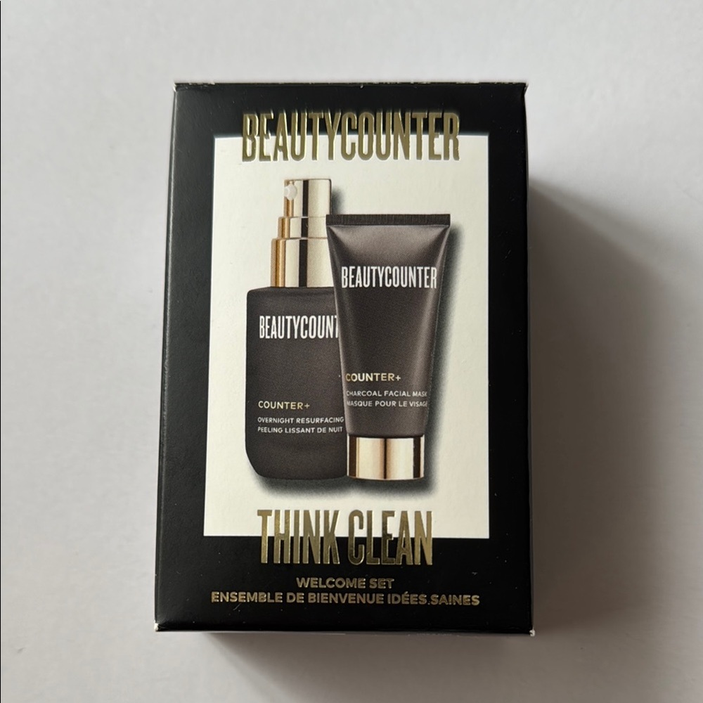 Beautycounter Think Clean Duo: Overnight Resurfacing Peel & Charcoal Facial Mask